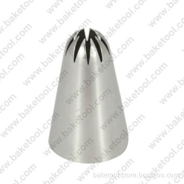 Stainless steel cake decorating nozzles,14MM closed star piping nozzles with high quality